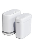 Bathroom Trash Can with Lid, Slim 3.3 Gallon Vacuum adsorption Garbage Bin by Leguo