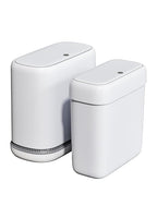 Bathroom Trash Can with Lid, Slim 3.3 Gallon Vacuum adsorption Garbage Bin by Leguo