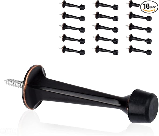 16 Pack Solid Rigid Door Stops by KOVOSCH