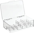 mDesign Plastic Large Stackable Divided Battery Storage Organizer Box - Image 8