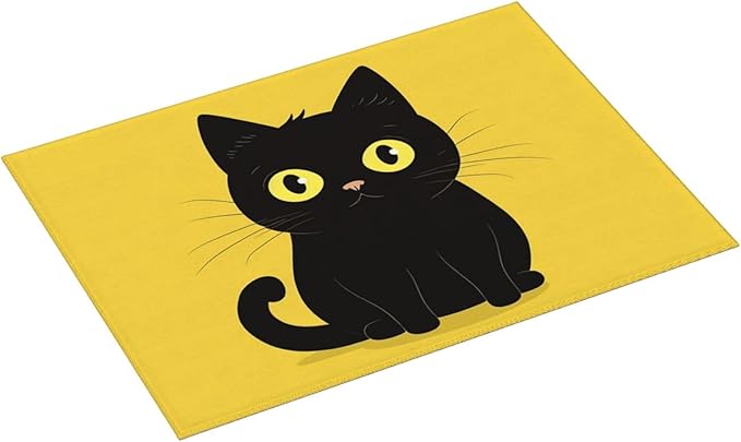 Cat Dish Drying Mat for Kitchen Counter Decor 18x24 Inch Floral Absorbent - Image 2