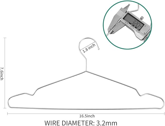 Metal Hangers Clothing Heavy Duty - Image 2