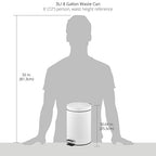mDesign Pedal Bin — Metal Waste Bin - Image 4
