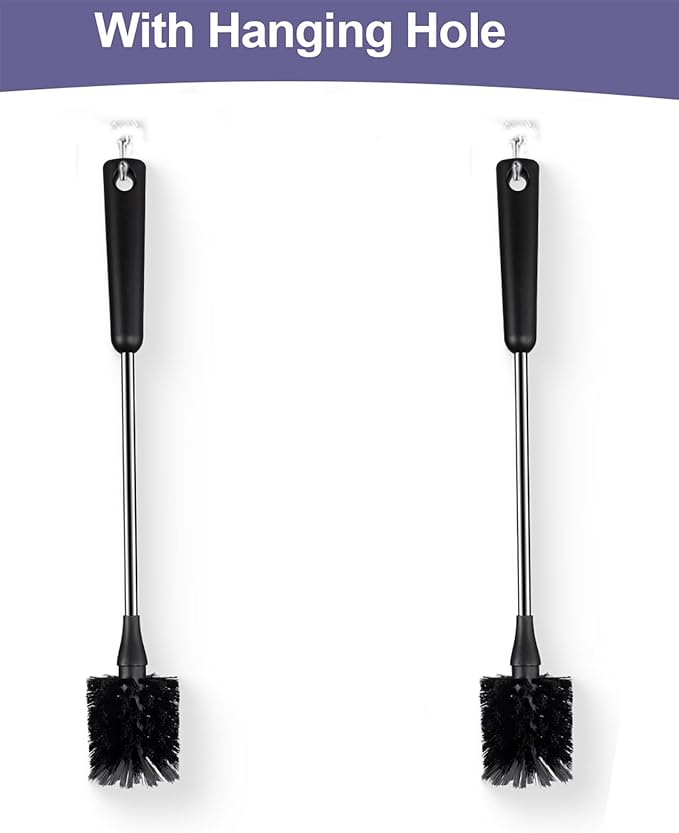 Water Bottle Brushes, Stainless Steel Long Handle Baby Bottle Scrub Cleaning - Image 5