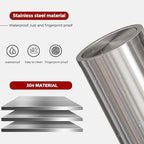 Brushed Nickel Bathroom Trash Can, Stainless Steel Garbage Can - Image 3