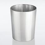 mDesign Round Metal Small 1.7 Gallon Recycle Trash Can Wastebasket, Garbage - Image 5