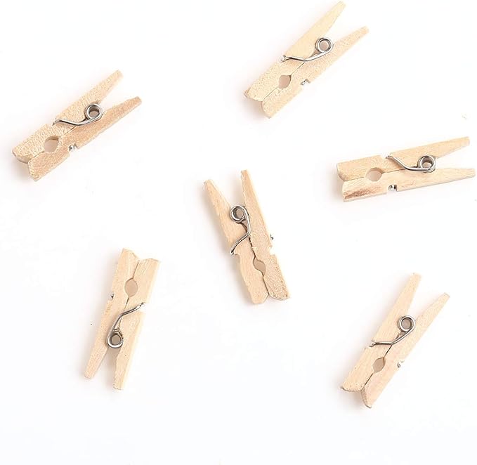 CCINEE 150 PCS Mini Wooden Clothespins, 1 Inch - Image 7