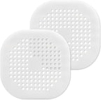2Pcs 5.4 Inch Square Drain Cover TPR Hair Drain Catcher Flat Silicone Floor by Auvotuis