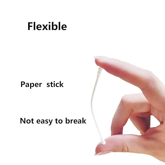 500pcs Mini Cotton Swabs with Paper Stick, Spiral/Round Cotton Bud, Tiny Cotton - Image 5