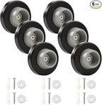 6pcs Concave Wall Door Bumper Stop Rubber Wall Mount Door stoppers Silver by TINSKY