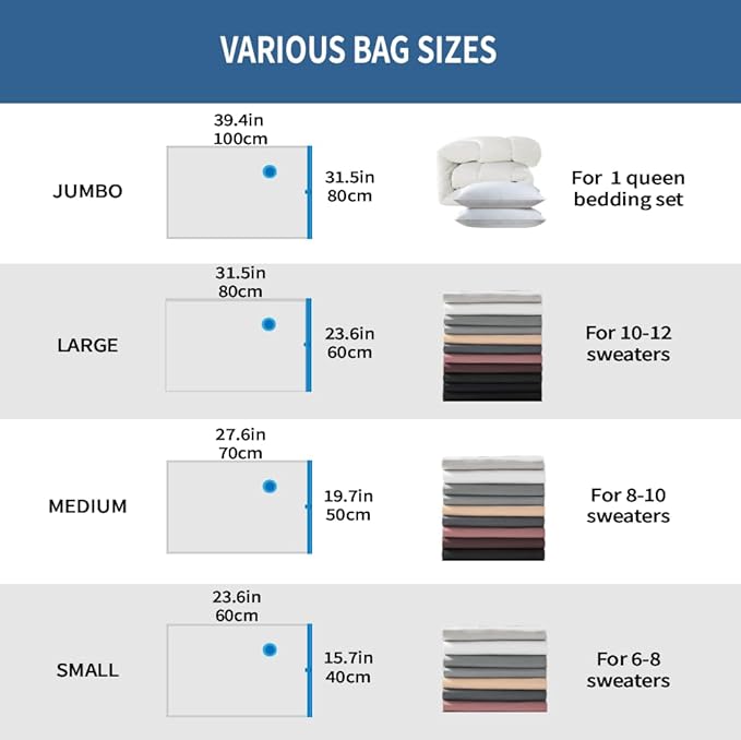 20 Pack Space Saver Vacuum Storage Bags - Image 5