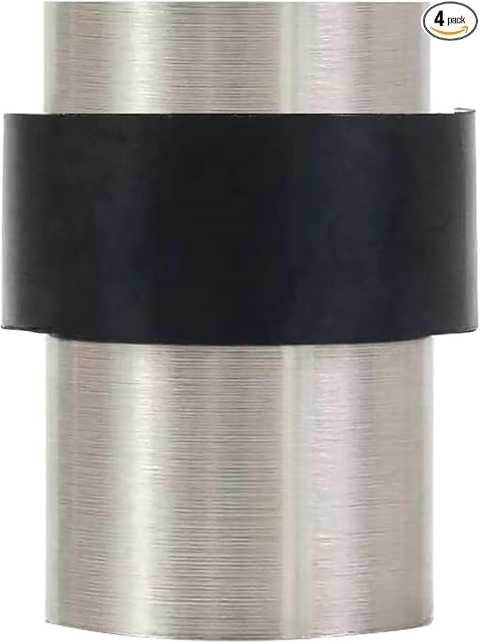 KHTUMEWARE 4 Pack 2 in Floor Door Stopper, Brushed Satin Nickel Door Stop by khtumeware