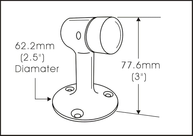 QCAA Solid Brass Door Stop, Satin NKL, Made in Taiwan, 4 Pack - Image 3