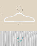 SONGMICS Clothes Hangers, Space-Saving, Cloud White UCRP050W05 - Image 5