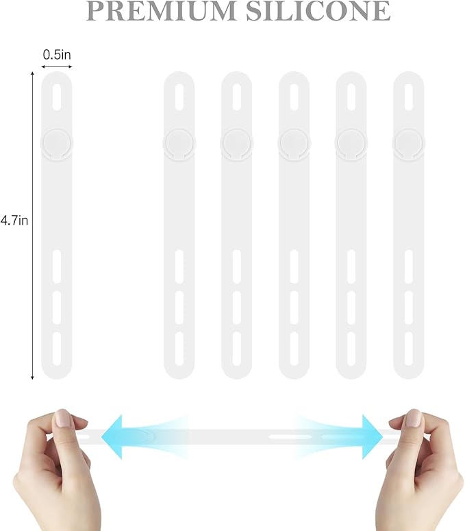 Donruby 30Pcs Silicone Cable Ties - Image 2