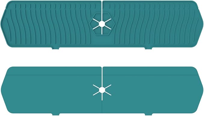 2 Pack Kitchen Faucet Sink Splash Guard, Sink Draining Pad Behind Faucet - Image 8