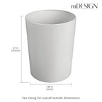 mDesign Round Metal Small 1.7 Gallon Recycle Trash Can Wastebasket, Garbage - Image 3