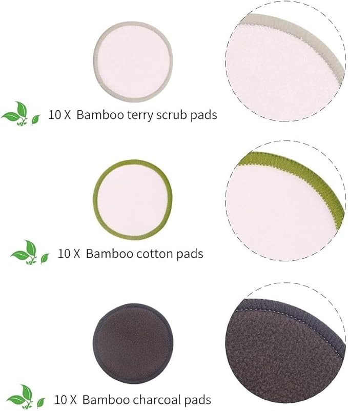 Chloven 30 Pack Reusable Makeup Remover Pads - Image 7