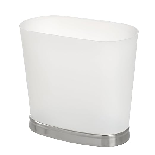 iDesign Slim Bathroom Trash Can, Small Plastic Garbage Can - Image 9