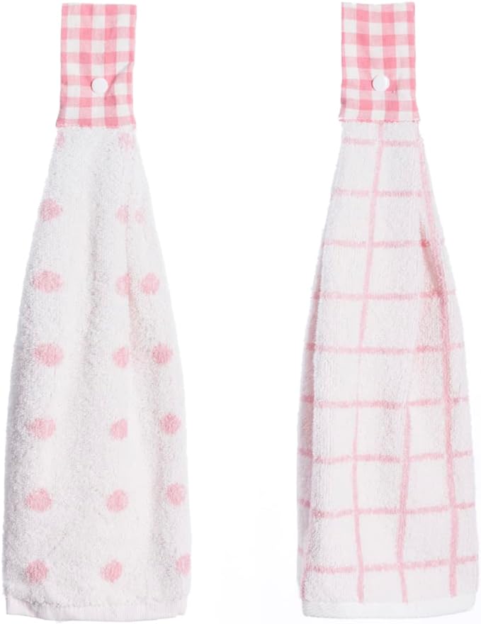 2 Pcs Kitchen Cotton Classical Striped Towel/Absorbent Towel/Hanging Towel/Hand by Vimeet