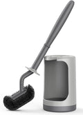 HAMITOR Toilet Bowl Brush Holder Set: Curved Design by HAMITOR
