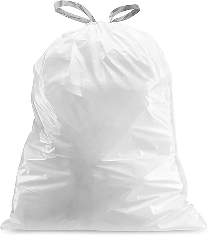Plasticplace White Drawstring Lavender and Soft Vanilla Scented Garbage Can - Image 3