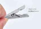 50pcs Silver Wooden Clothes Pins - Image 4