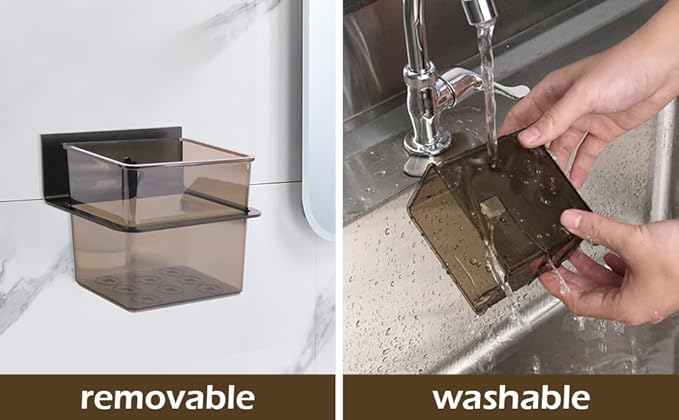 SOUNXUN® Toothbrush Holder Bathroom Toothbrush Holder Set Countertop Bathroom - Image 3