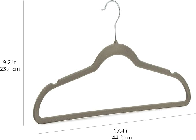 Amazon Basics Slim Velvet Non-Slip Space Saving Suit Clothes Hangers, Sturdy - Image 5