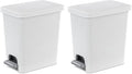 Sterilite 2.7 Gallon Rectangular StepOn Wastebasket by Sterilite