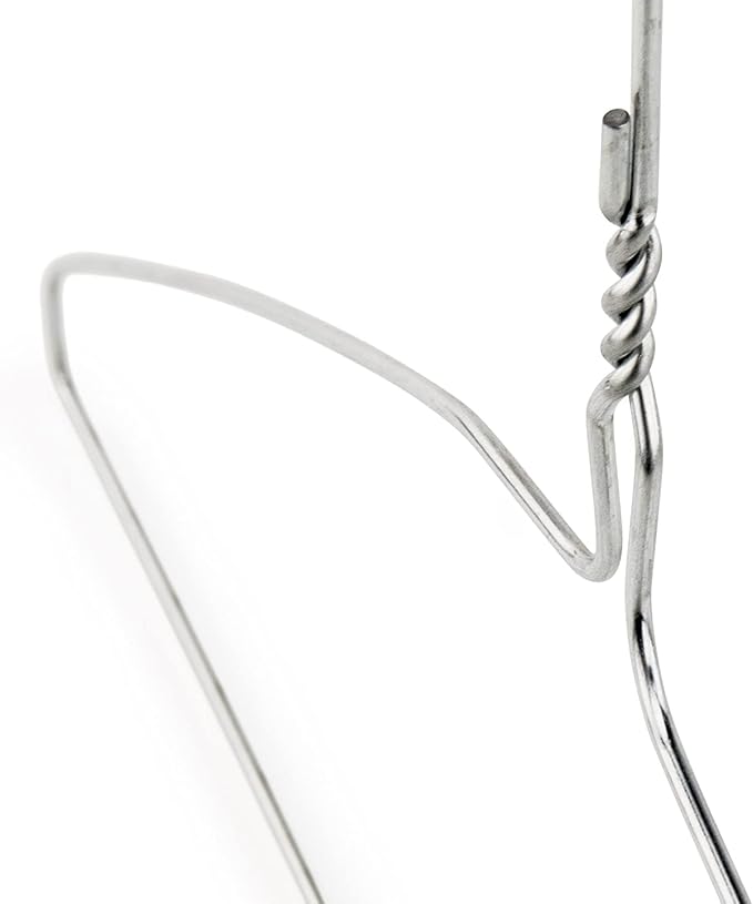 HANGERWORLD Silver Metal Wire Clothes Hangers 16inch 13 Gauge Clothes Garment - Image 4