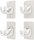 4PCS No Drill Curtain Brackets, Self-Adhesive Rod Holders, Universal Plastic by Wabboreq