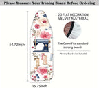 Nuxovilar Vintage Sewing Machine & Floral Pattern Ironing Board Cover, Fits - Image 4
