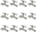 12 Pack Hinge Pin Brushed Nickel Door Stopper, Adjustable Heavy Duty Hinge Pin by SUNTAI