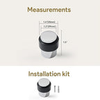 KHTUMEWARE 2 Pack 1-1/2 in Floor Door Stopper, Polished Chrome Door Stop - Image 2