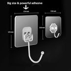 Large Adhesive Hooks 22Ib, Waterproof and Rustproof Wall Hooks - Image 6