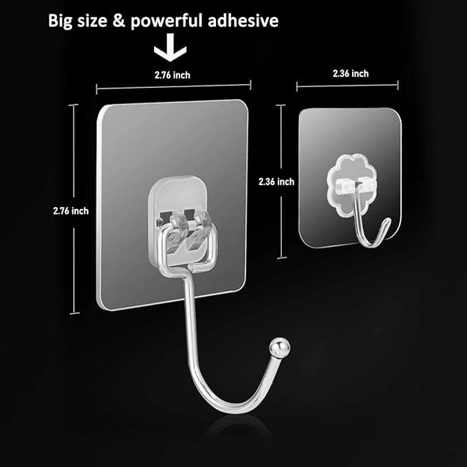 Large Adhesive Hooks 22Ib, Waterproof and Rustproof Wall Hooks - Image 6