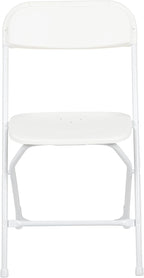 Flash Furniture Hercules Set of 10 Indoor/Outdoor Heavy-Duty Plastic Folding Chairs, Foldable Commercial Stacking Chairs with 650-lb. Static Weight Capacity, White - Image 14