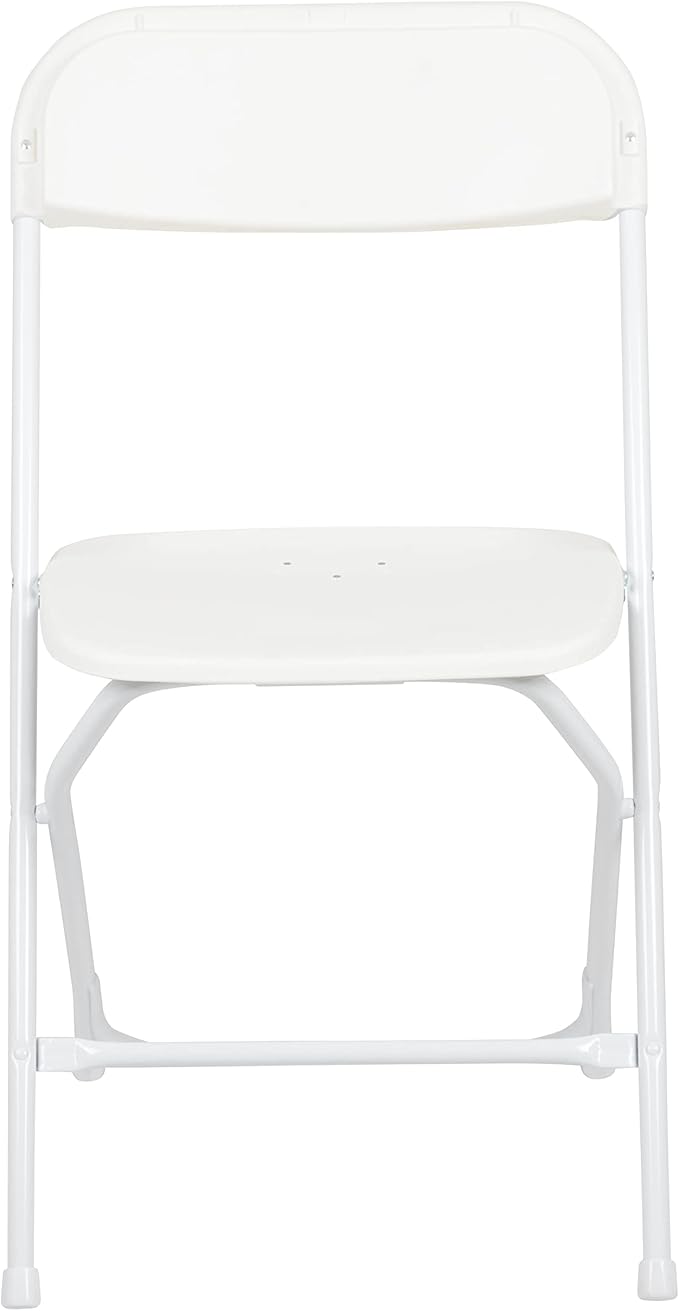 Flash Furniture Hercules Set of 10 Indoor/Outdoor Heavy-Duty Plastic Folding Chairs, Foldable Commercial Stacking Chairs with 650-lb. Static Weight Capacity, White - Image 14