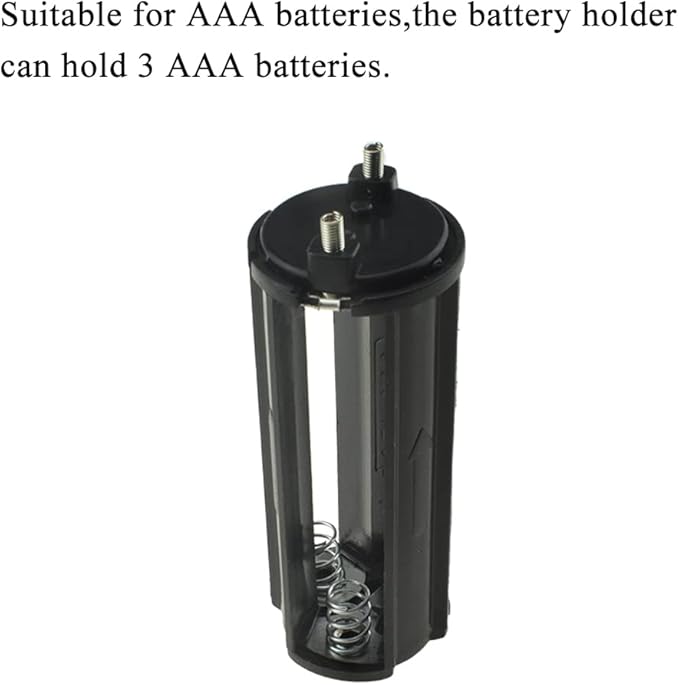 HAHIYO 3xAAA Cylindrical Battery Holder Black Adapter Tube Case Not Corrode - Image 5