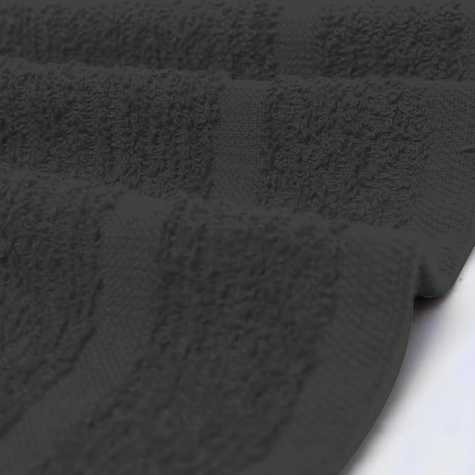 Avalon Towels Cotton Washcloths 24-Pack – 12 x 12 Inch Grey Super Soft & - Image 5