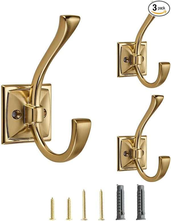 3 Pack Decorative Heavy Duty Towel Hooks by CABDM