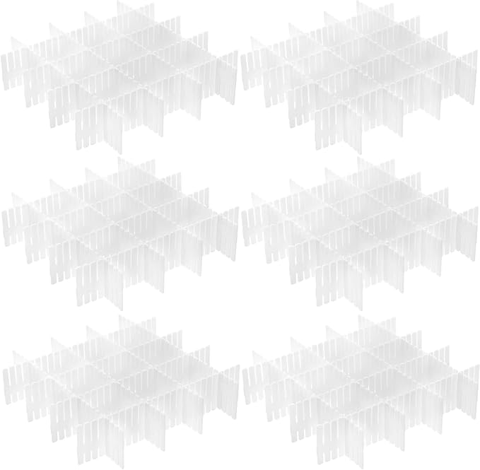 Foraineam 48Pcs Drawer Dividers, Adjustable DIY Grid Divider White Storage - Image 8