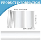 BEUNITONE Embossing Foil, 6 Meter Heavy Duty Silver Foil Roll 0.07 mm Thick - Image 2