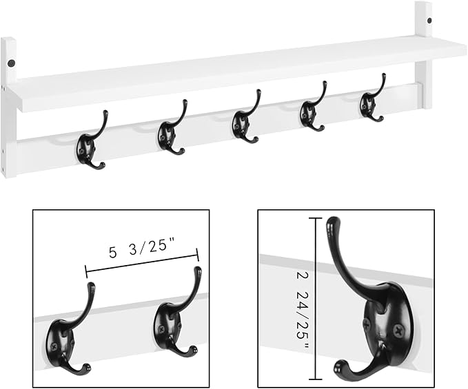 BAMEOS Wall-Mounted Wood Shelf - Image 6