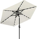 ABCCANOPY Durable Solar Led Patio Umbrellas with 32LED Lights 7.5FT (Light Beige) by ABCCANOPY