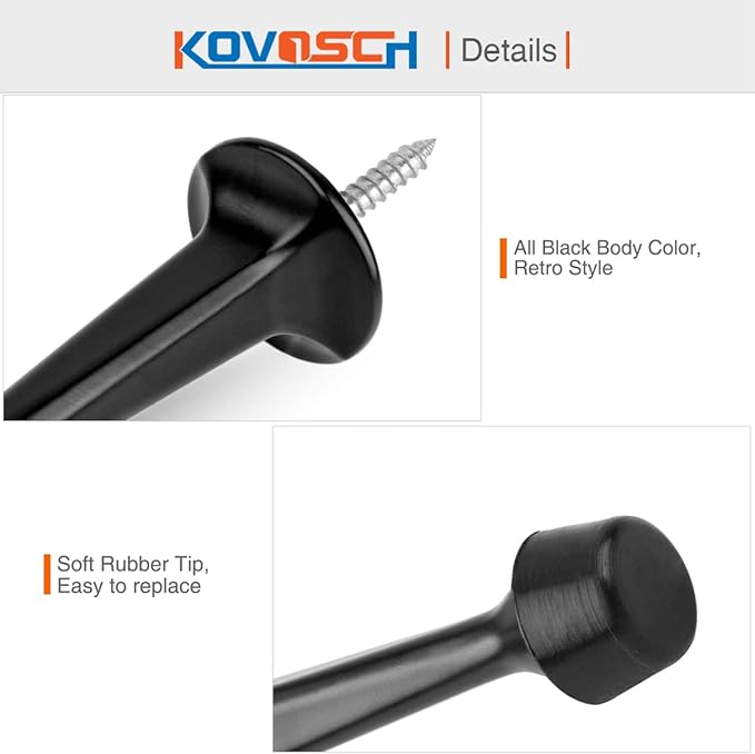 6 Pack Solid Rigid Door Stops - Image 4