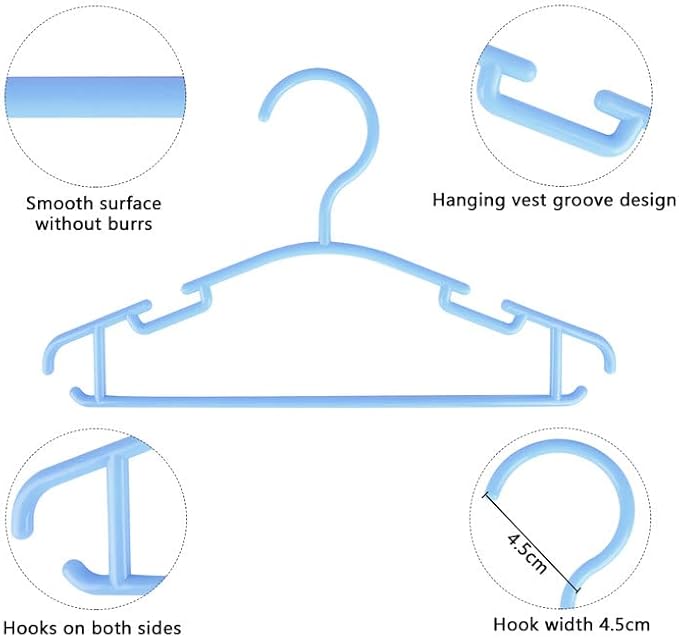 GoodtoU Baby Hangers Plastic Baby Clothes Hanger 100 Pack Kids Hangers - Image 3