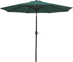 Sunnydaze Outdoor Patio Umbrella - Polyester Table Market Umbrella with Push-Button Tilt and Crank - 8 Sturdy Ribs - Green - 9ft - Image 10