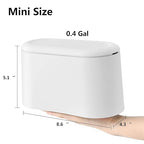 SUBEKYU Mini Trash Can with Lid, Small Desk Trash Can, Countertop Mini Garbage - Image 2